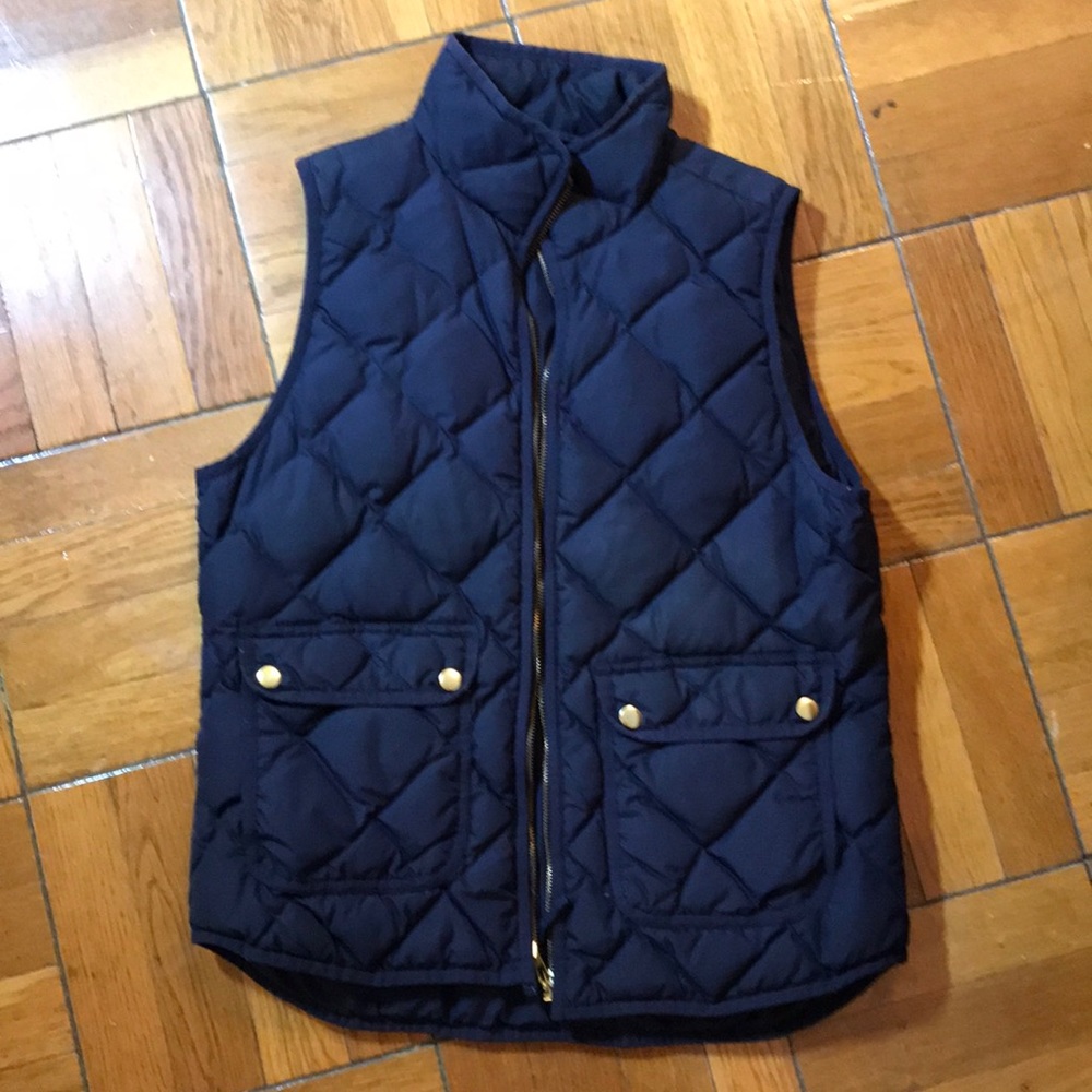 J. CREW Navy Field Vest